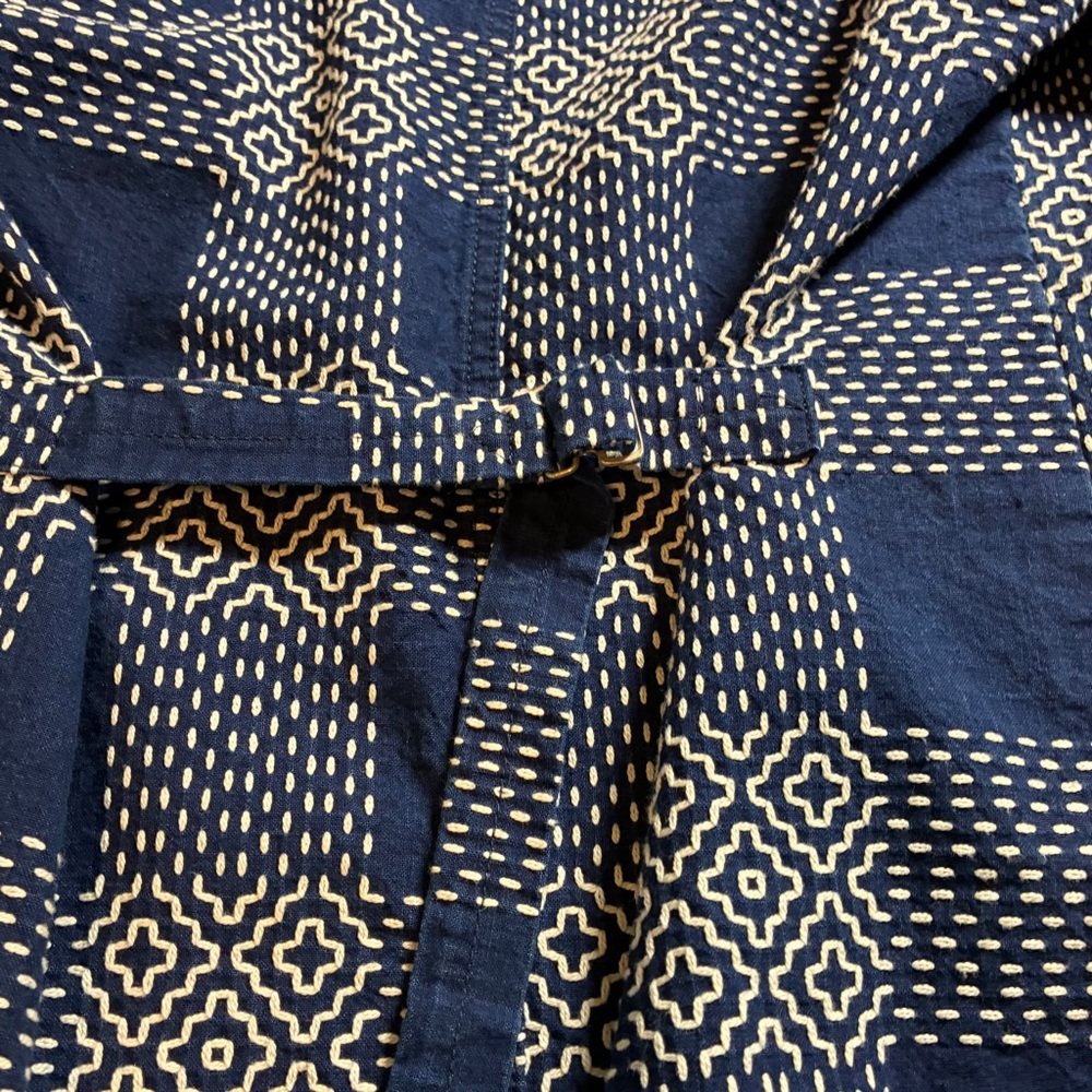 Graph Zero Indigo Sashiko Patchwork Workwear Jack… - image 12